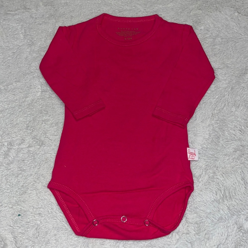 (3 for $10) Andee lew pink bodysuit baby girl clothing